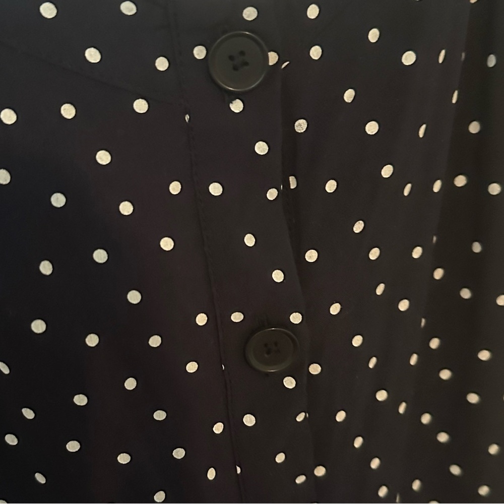 EUC- LOFT Outlet Navy/White Polka Dot Jumpsuit - XL - Picture 2 of 5